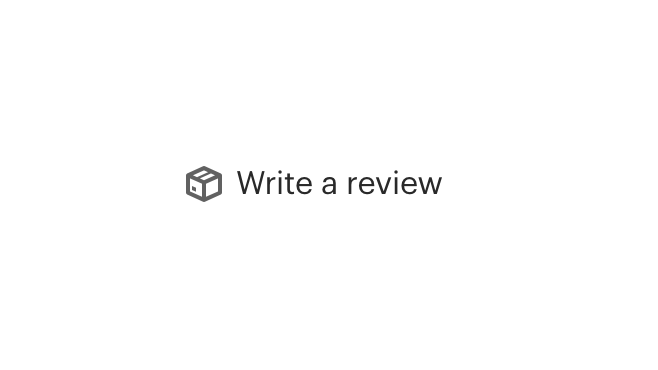 Box icon by text which reads 'write a review.'