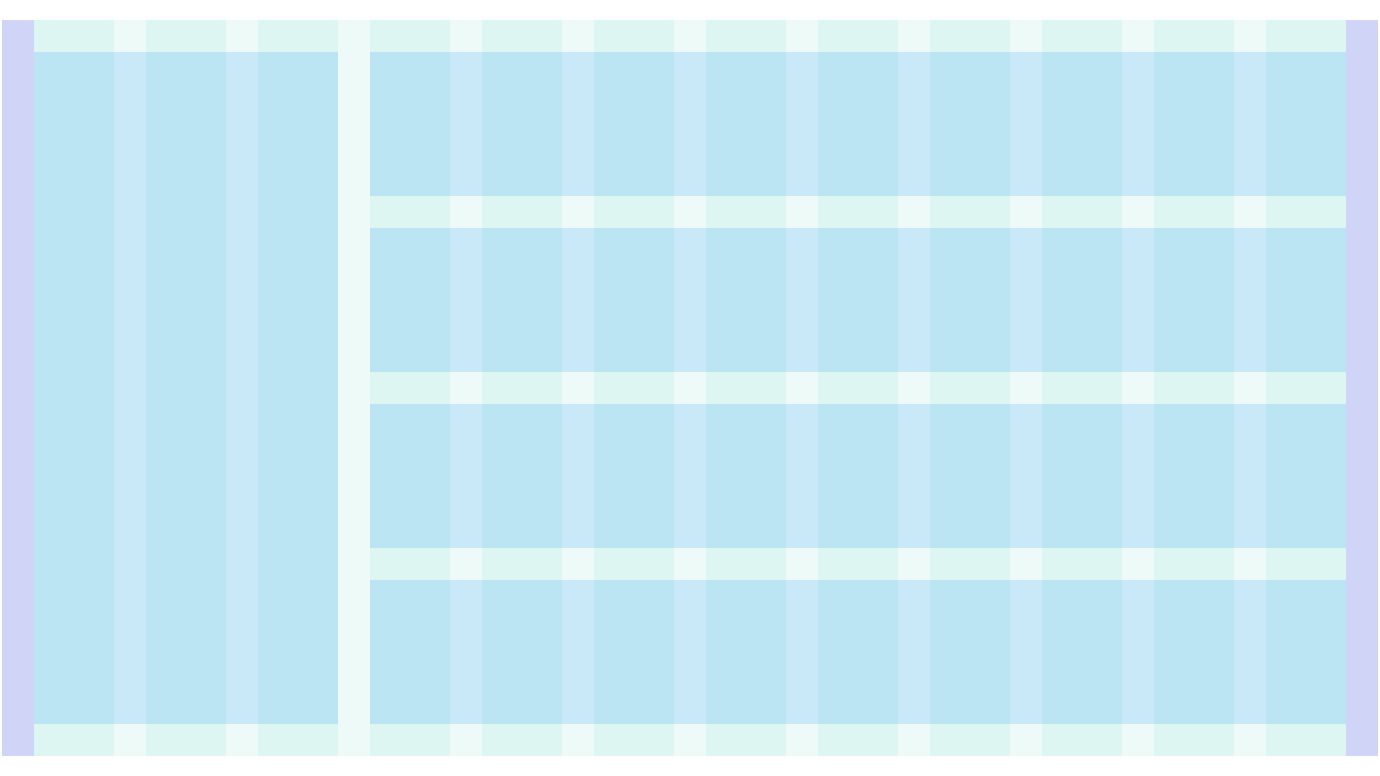A grid with a consistent system.