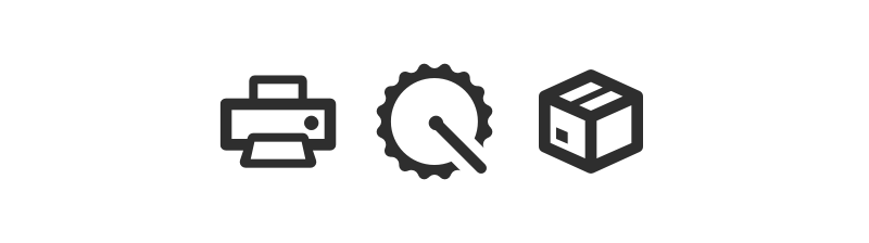 Icons constructed with a 2 pixel stroke.
