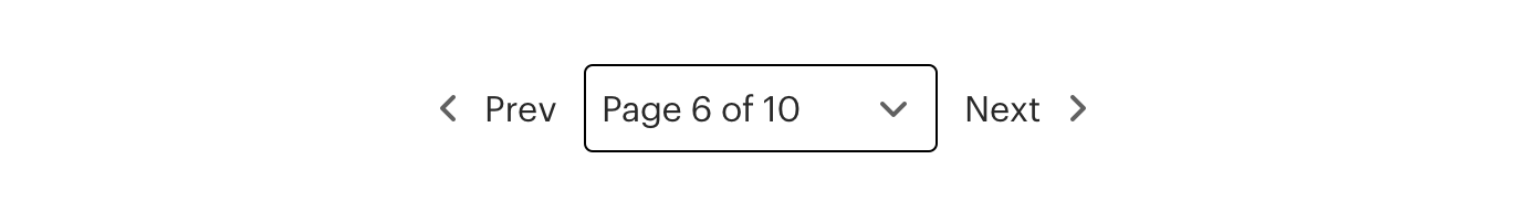 Responsive pagination component using Select element