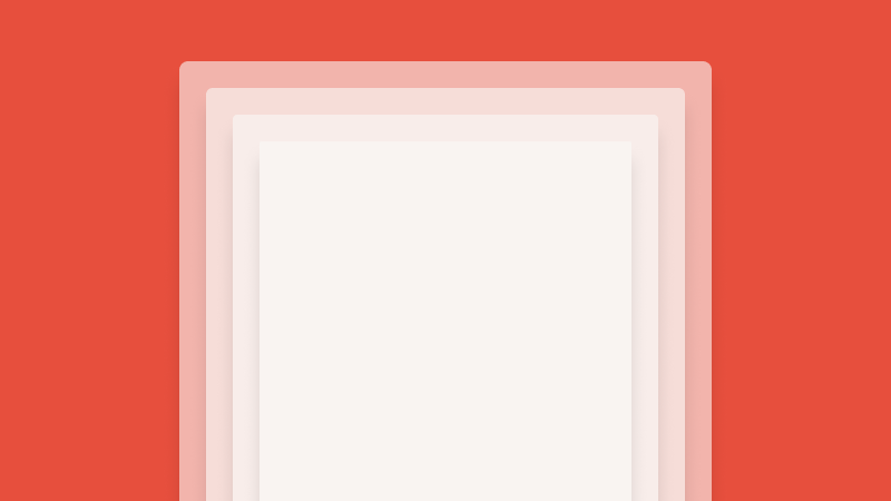 Four nested rectangles with rounded corners against a salmonberry colored background.