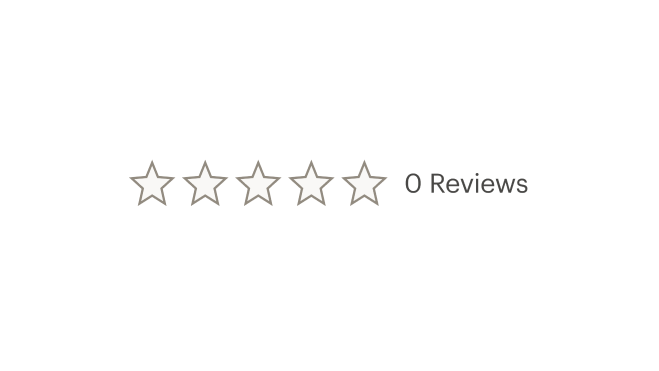 Rating component displaying empty stars and 'Write a review' label.